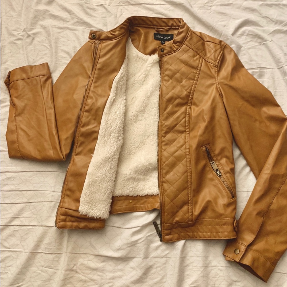 camel leather jacket - Picture 2 of 5